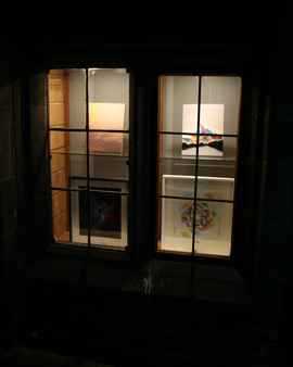 Paintings in window